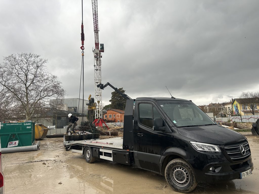transport de marchandises sur chantier