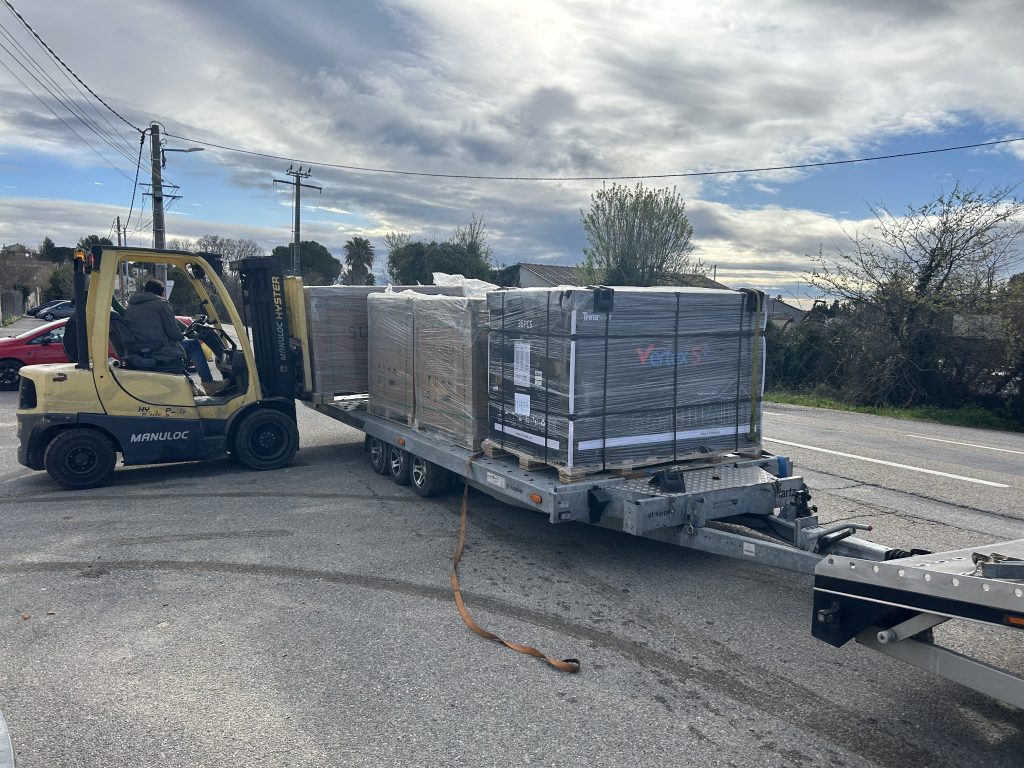 transport marchandises sur remorque